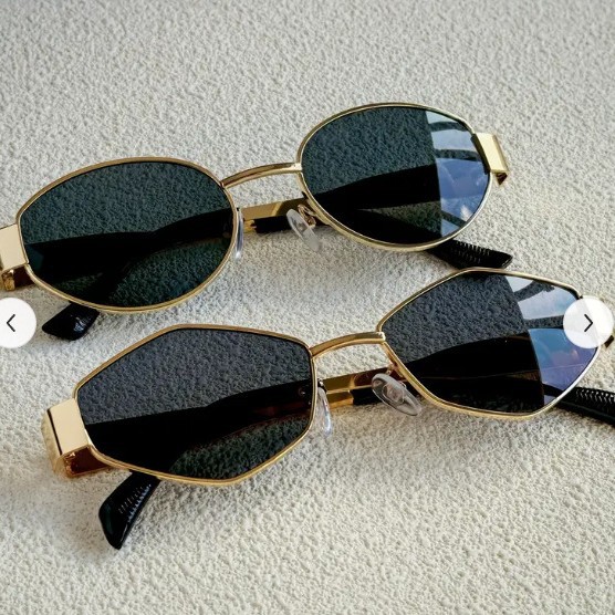 Street Fashion Glasses - 여성용 트렌디한 라운드 프레임 메탈 선글라스,