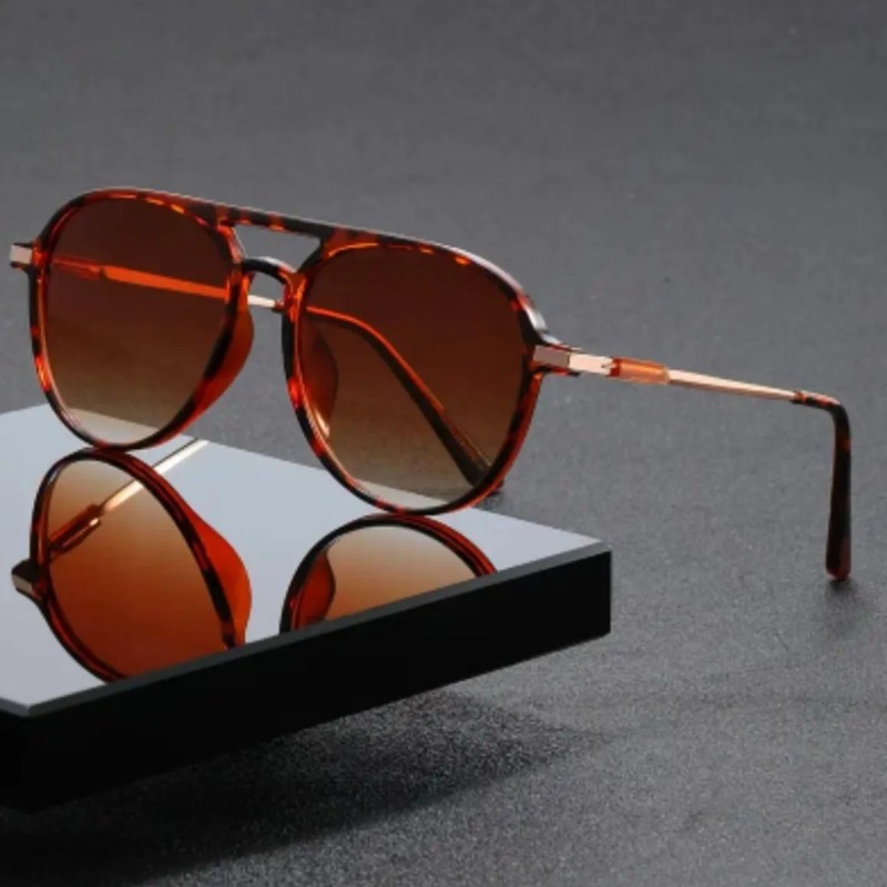 Street Fashion Glasses - 1개 빈티지 파일럿 선글라스 여성 남성