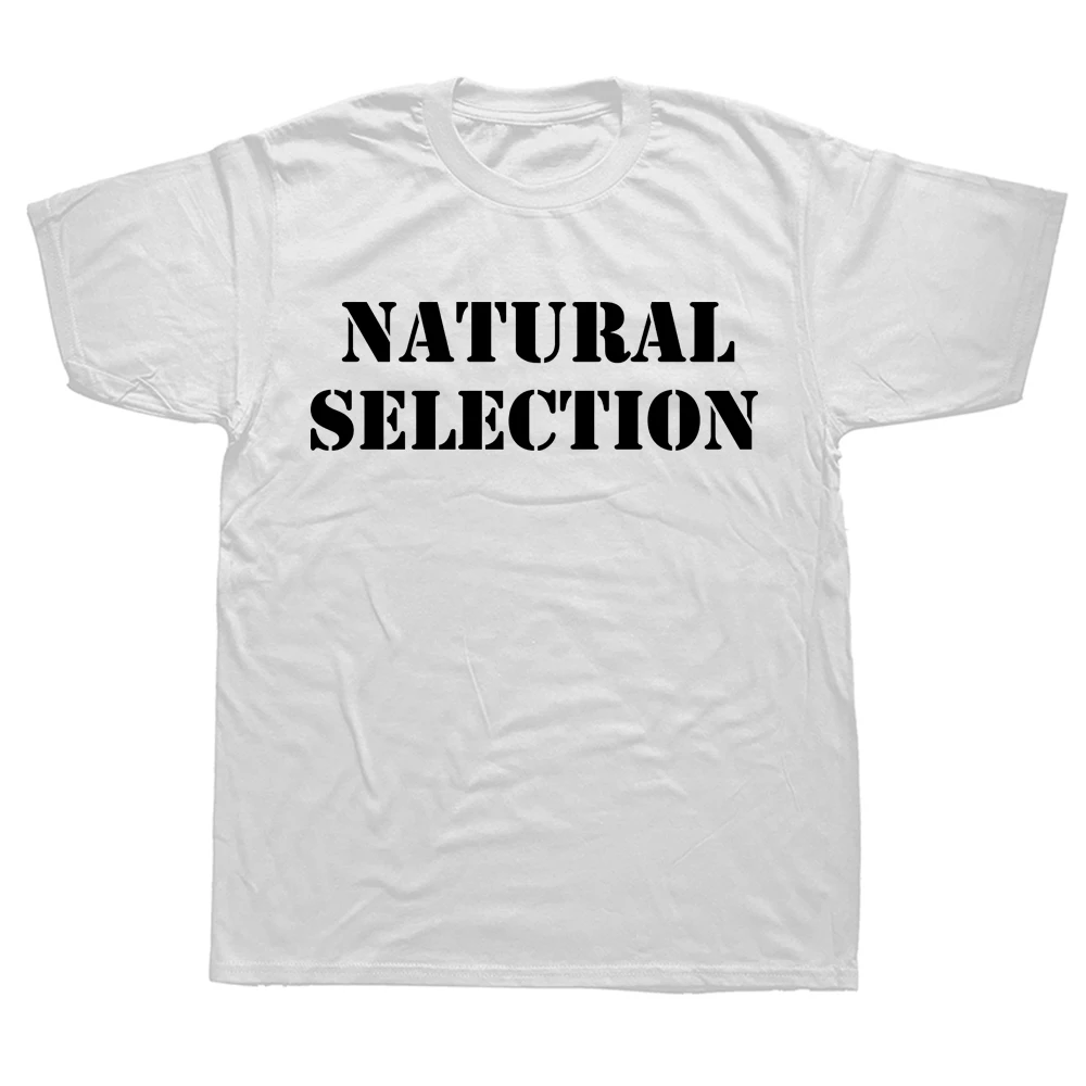 Natural Selection 텍스트 프린트 남성 티 - Street Fashion Evolution 리뷰 및 가격