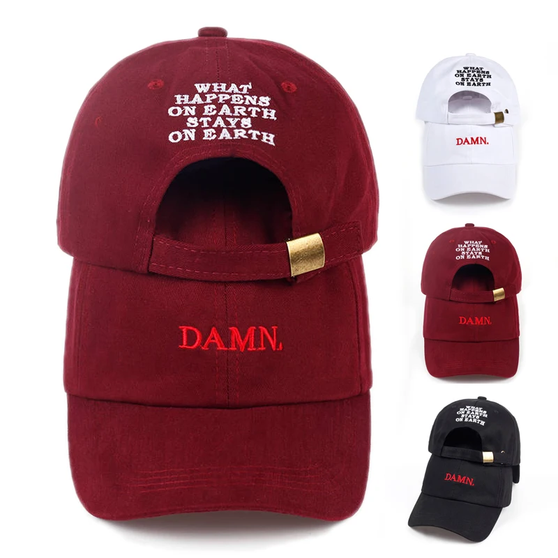 남녀공용 자수 DAMN 모자. 아빠 모자 힙합 스티치  - Street Fashion Loverboy Hat 리뷰 및 가격