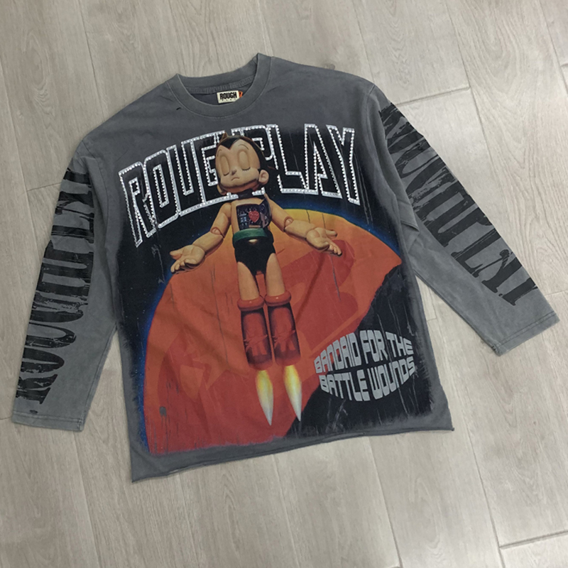 26SS 새로운 고품질 스트리트 패션 힙합 러프 긴팔  - Street Fashion For Man 리뷰 및 가격