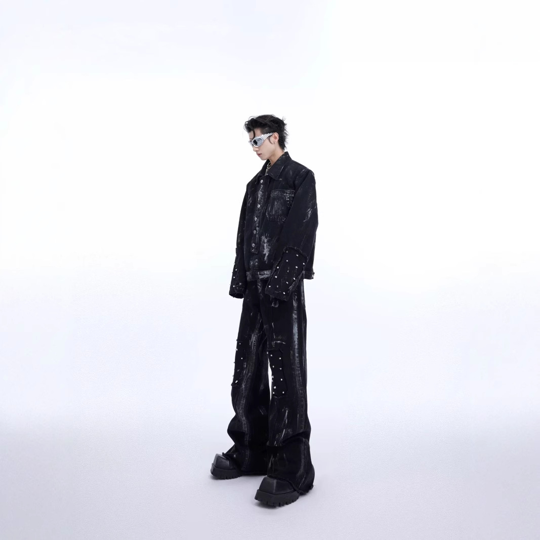 2025 새로운 빈티지 남성 데님 바지 패션 힙합 고딕 - Street Fashion Japan 2025 리뷰 및 가격