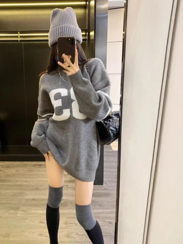 Y2K 빈티지 니트 스웨터 여성 2025, 그로즈드 하 - Fashion Streetwear 리뷰 및 가격