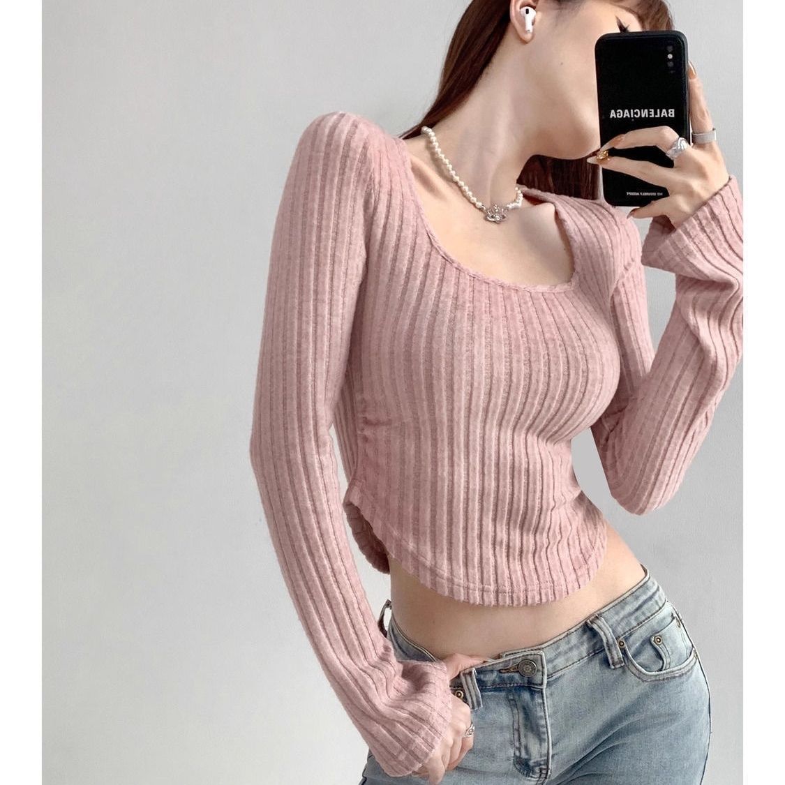 스웨터 점퍼 풀오버 여성 아메리칸 롤드 차이니즈 스타일 - Street Fashion In Chinese 리뷰 및 가격