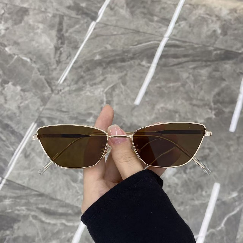 여성용 세련된 마름모꼴 메탈 선글라스, 스트리트 사진  - Street Fashion Glasses 리뷰 및 가격