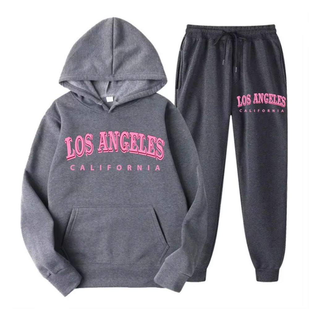 여성용 스트리트 후드 및 바지, 플리스 포켓 루즈 풀오 - Street Fashion Los Angeles 리뷰 및 가격
