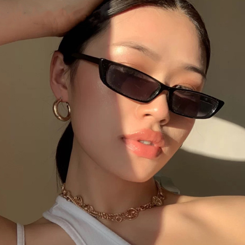 작은 직사각형 선글라스 패션 여성 레트로 작은 프레임  - Street Fashion Glasses 리뷰 및 가격