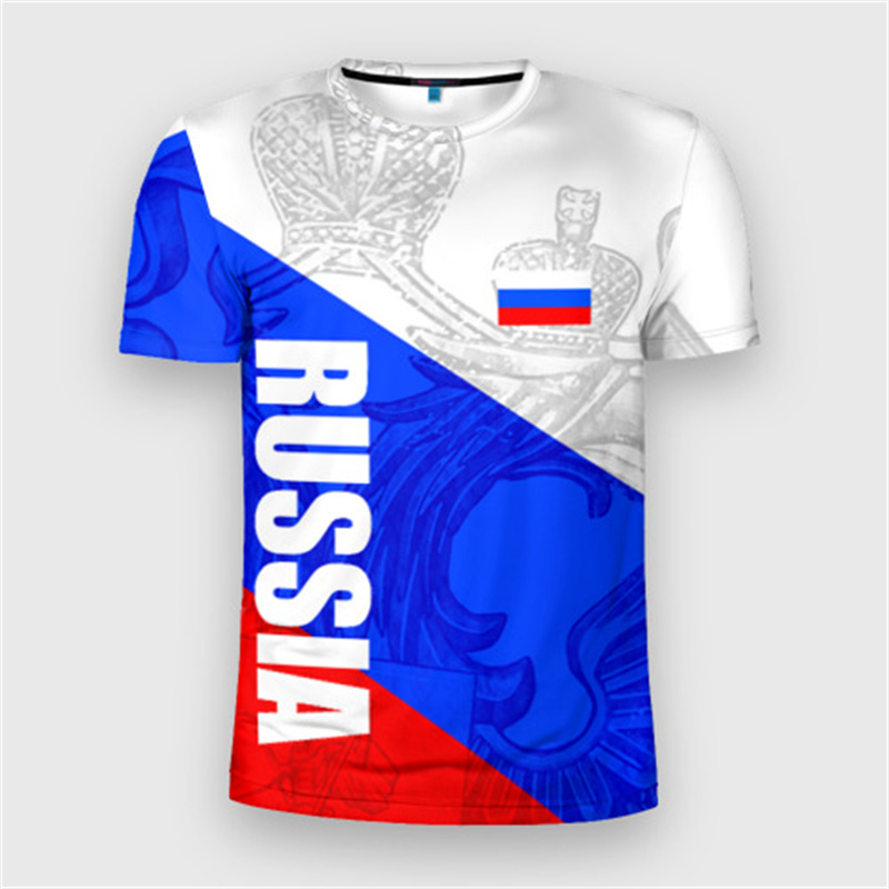 남성용 러시아 국기 배지 티셔츠, 반팔 티셔츠, 3D  - Street Fashion Russia 리뷰 및 가격