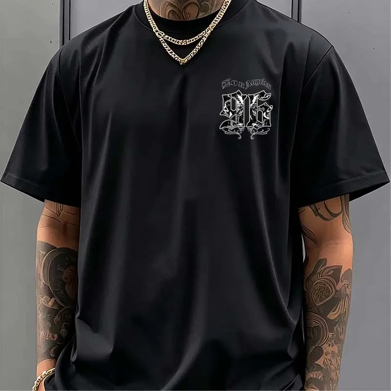 남성 의류 로스앤젤레스 96 프린트 티셔츠 여름 고딕  - Street Fashion Los Angeles 리뷰 및 가격