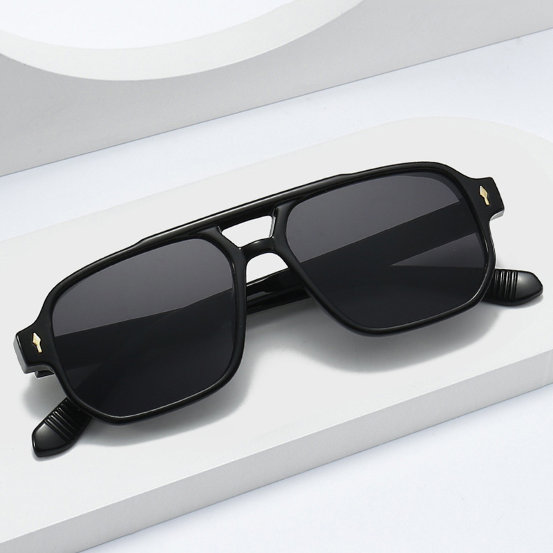 빈티지 더블 브리지 남성용 사각 선글라스 패션 투명 오 - Street Fashion Glasses 리뷰 및 가격